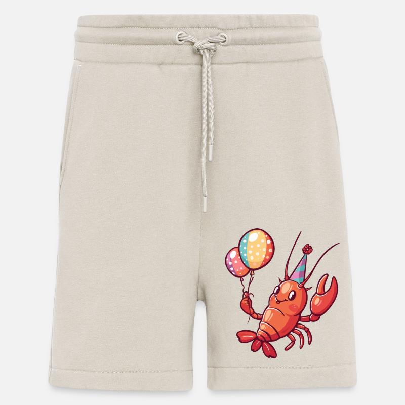 Lobster Crab Birthday Comic - Shorts - made by SPREAD - WARM CLAY