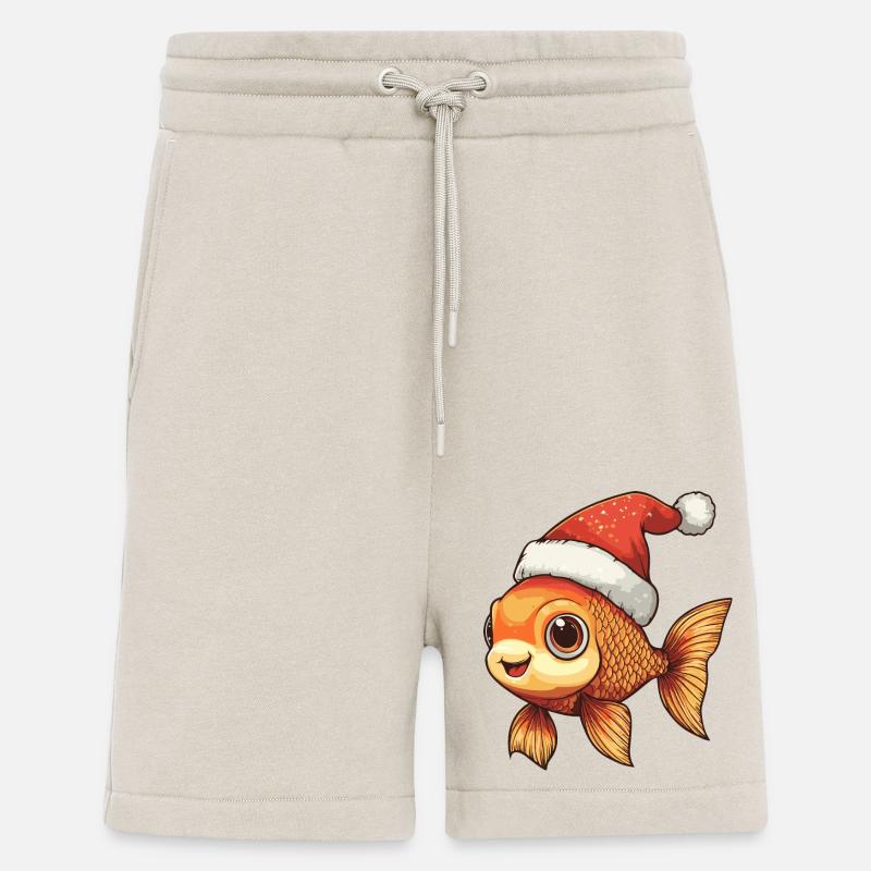 Goldfish Christmas Comic - Shorts - made by SPREAD - WARM CLAY