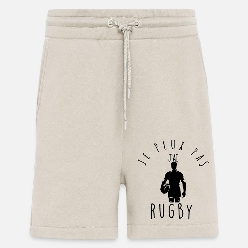Je peux pas, j'ai rugby. - Short bio décontracté fabriqué en UE - WARM CLAY
