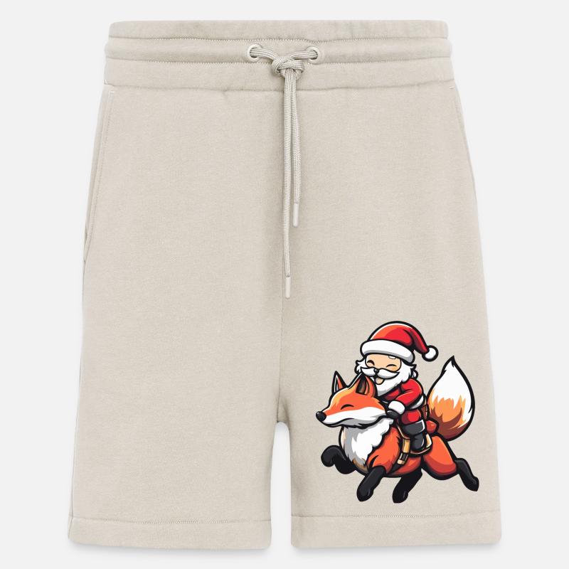 Fuchs Weihnachtsmann Cartoon - Shorts - made by SPREAD - WARM CLAY