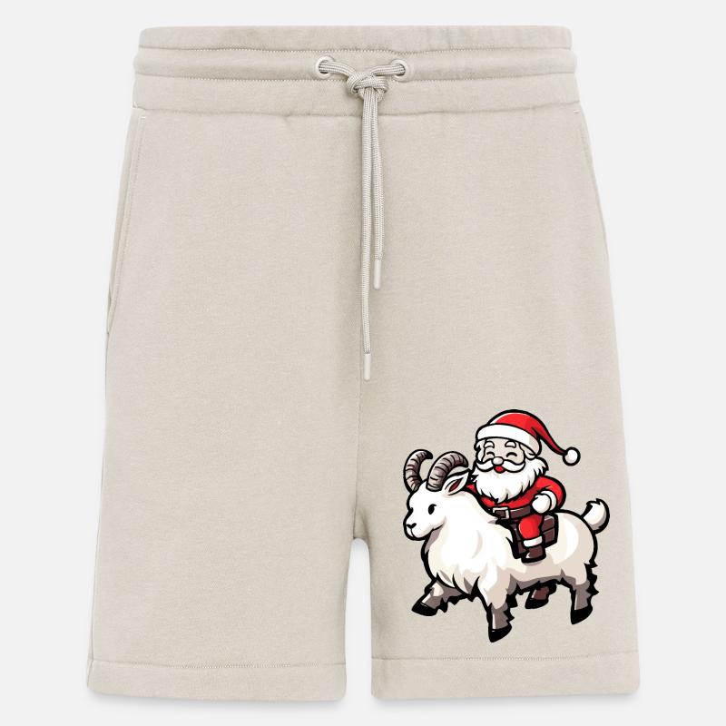 Bergziege Weihnachtsmann Cartoon - Shorts - made by SPREAD - WARM CLAY