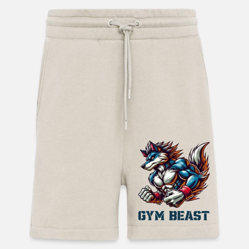 wolf tier gym - Shorts - made by SPREAD - WARM CLAY