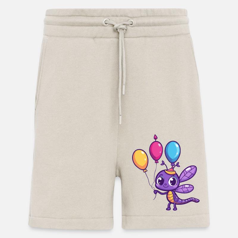 Libellule Anniversaire Bébé - Short bio décontracté fabriqué en UE - WARM CLAY