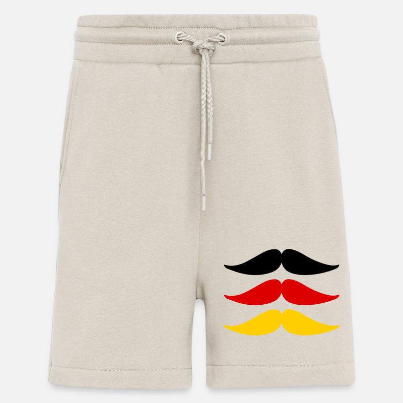 Moustaches for Germany - Shorts - made by SPREAD - WARM CLAY