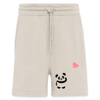panda herz niedlich luftballon bär groß dick kusch - Shorts - made by SPREAD - WARM CLAY - Vorne