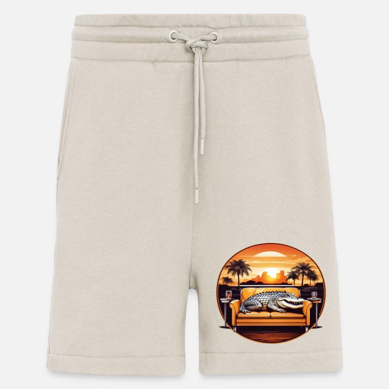 Alligator auf Sofa - Shorts - made by SPREAD - WARM CLAY