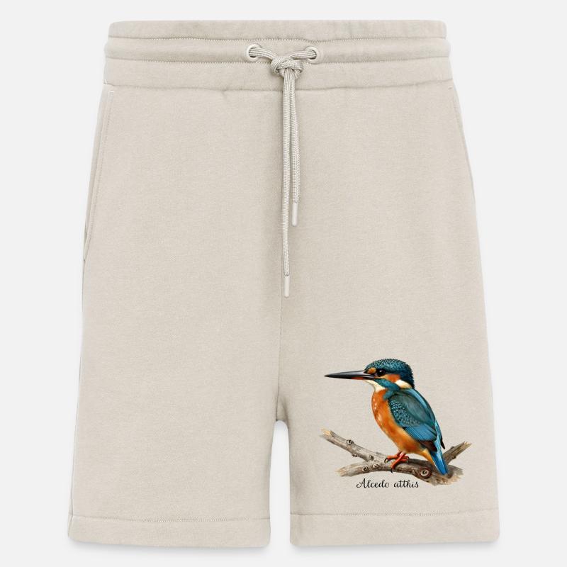 Bunter Eisvögel auf Ast - Shorts - made by SPREAD - WARM CLAY