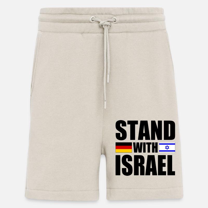 We Stand with israel - Short bio décontracté fabriqué en UE - WARM CLAY
