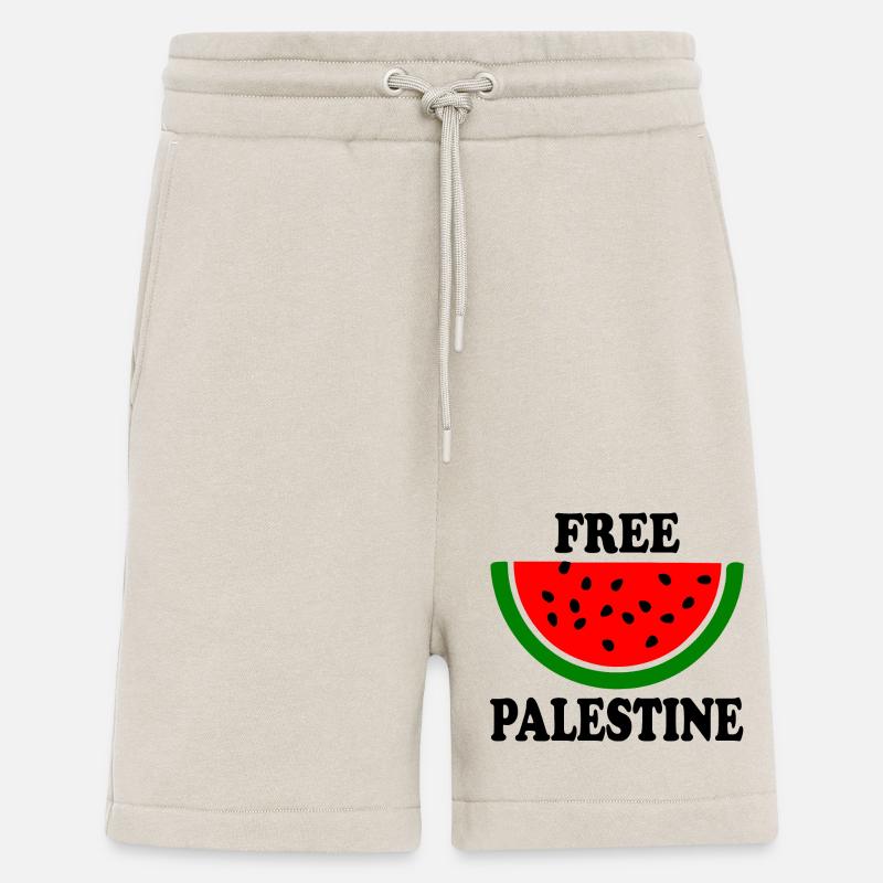 Free palestine Melon pastèque - Short bio décontracté fabriqué en UE - WARM CLAY