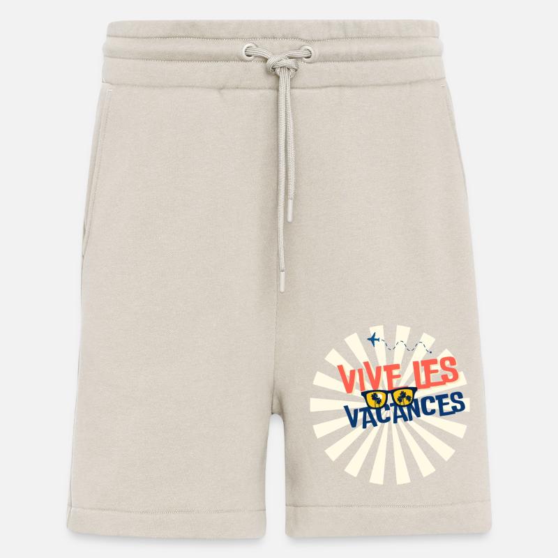 VIVE LES VACANCES. VACANCES.BONNES VACANCES. - Short bio décontracté fabriqué en UE - WARM CLAY
