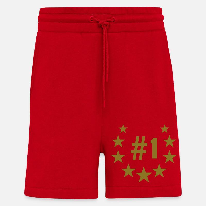 no # 1 #1 deluxe - Short bio décontracté fabriqué en UE - rouge
