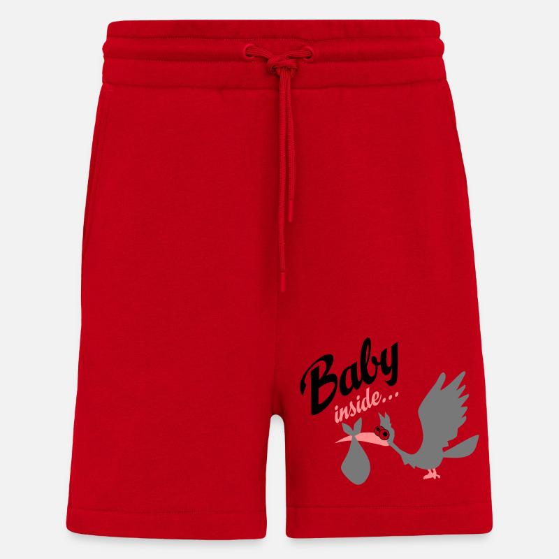 bébé - Short bio décontracté fabriqué en UE - rouge