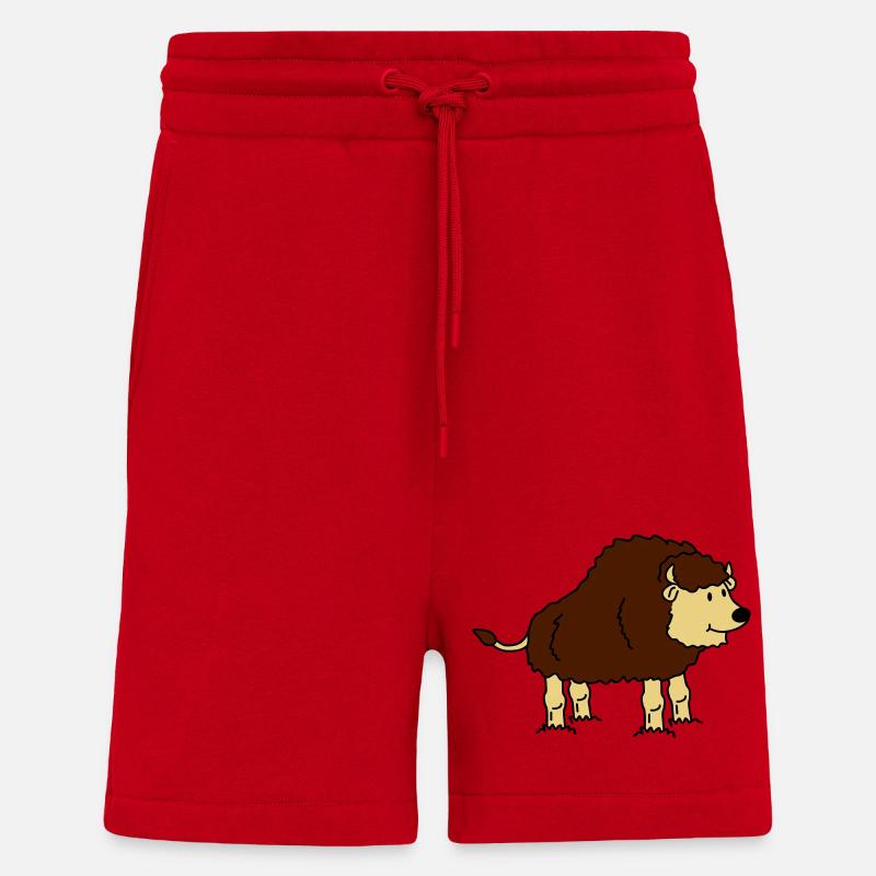 bison - Shorts - made by SPREAD - red