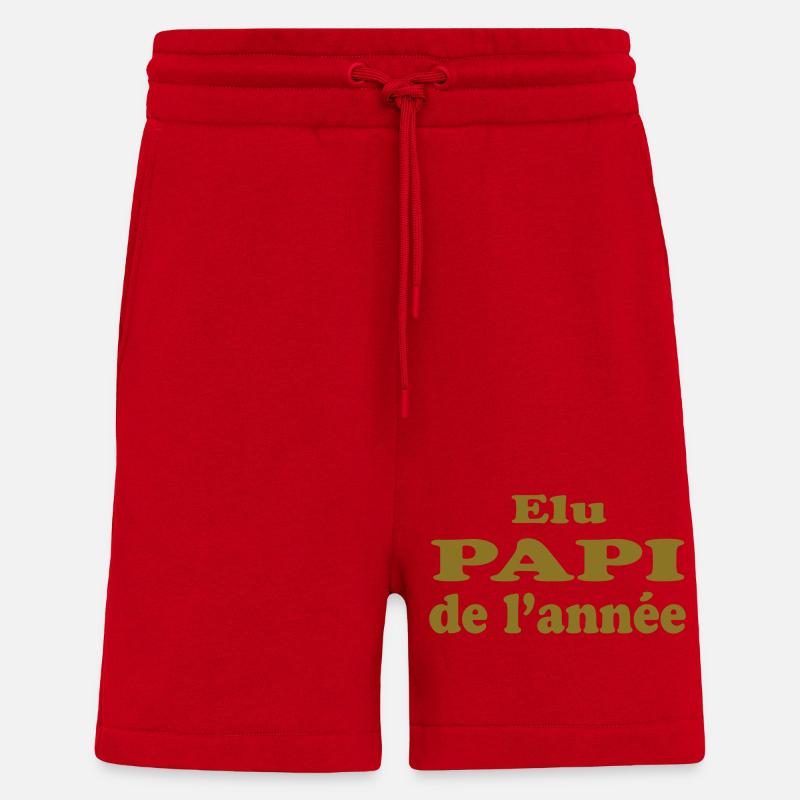 ELU PAPI DE L'ANNEE - Short bio décontracté fabriqué en UE - rouge