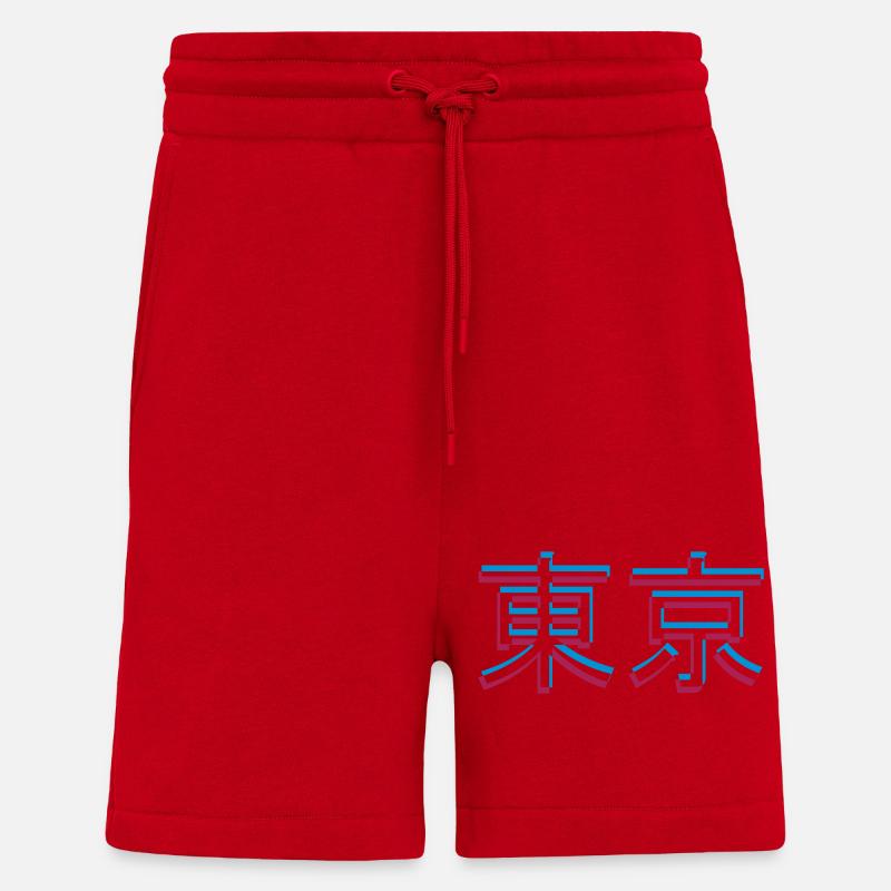 Tokyo 3D Effekt - Shorts - made by SPREAD - Rot