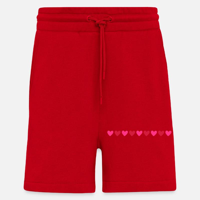 Herzen Linie Bunt - Shorts - made by SPREAD - Rot