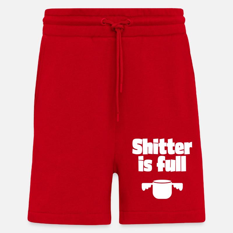 Shitter est plein - Short bio décontracté fabriqué en UE - rouge