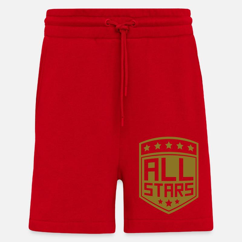 Allstars Schild Rang Abzeichen - Shorts - made by SPREAD - Rot
