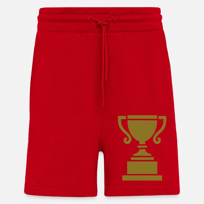Coupe 1 - Short bio décontracté fabriqué en UE - rouge