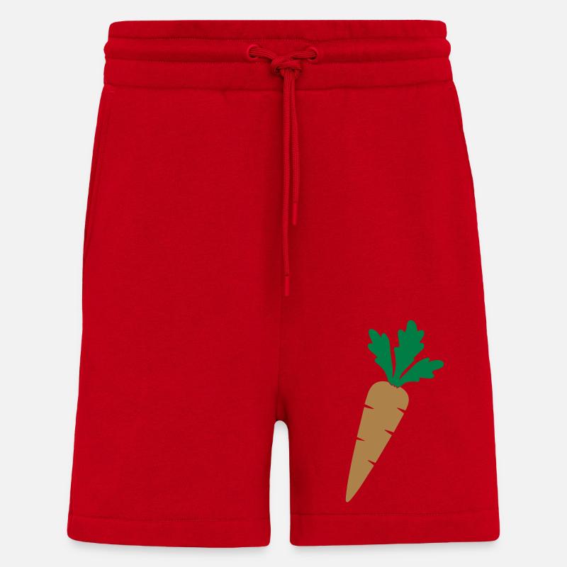 Moehre - Short bio décontracté fabriqué en UE - rouge