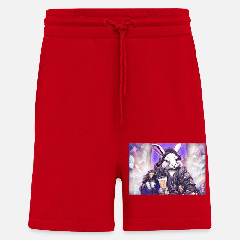 CPunk Rabbit - Shorts - made by SPREAD - red