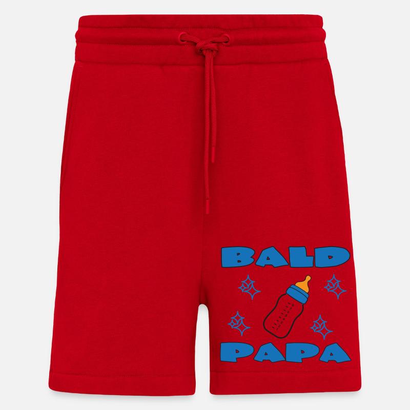 KAHLKÖPFIGER PAPA - Shorts - made by SPREAD - Rot