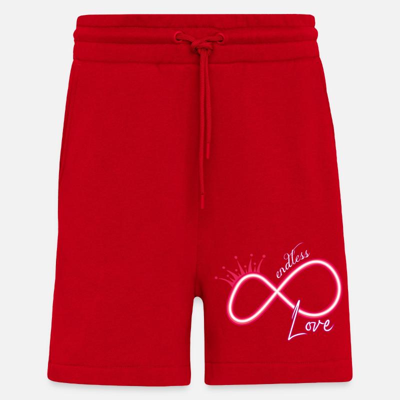 Unendlichkeitszeichen neon endless love - Shorts - made by SPREAD - Rot