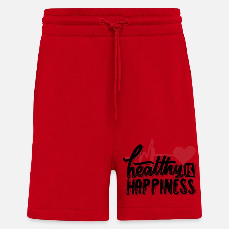 Content - Short bio décontracté fabriqué en UE - rouge