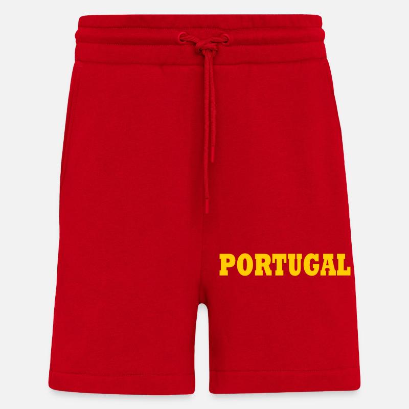 Portugal - Short bio décontracté fabriqué en UE - rouge