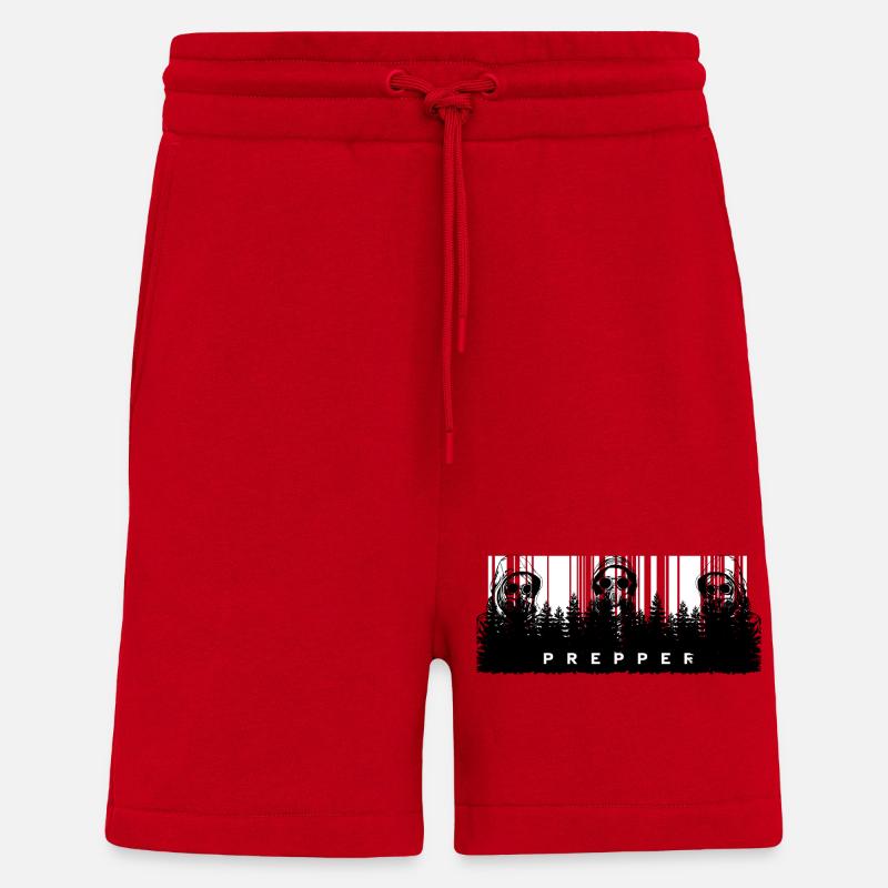 Prepper Code - Shorts - made by SPREAD - red