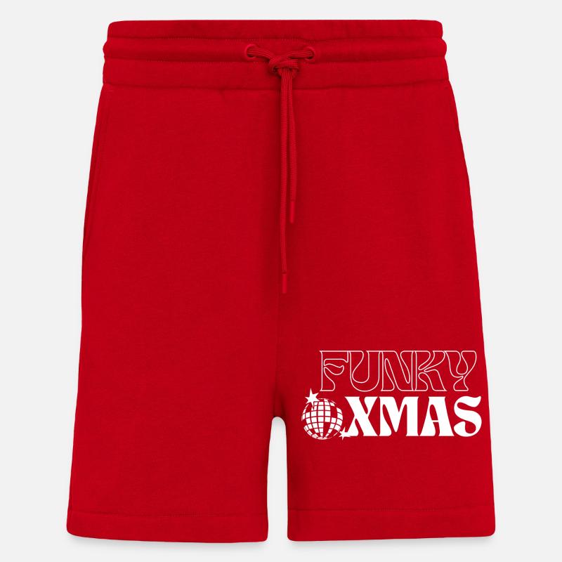 Funky Disco Weihnachtsornament Design - Shorts - made by SPREAD - Rot