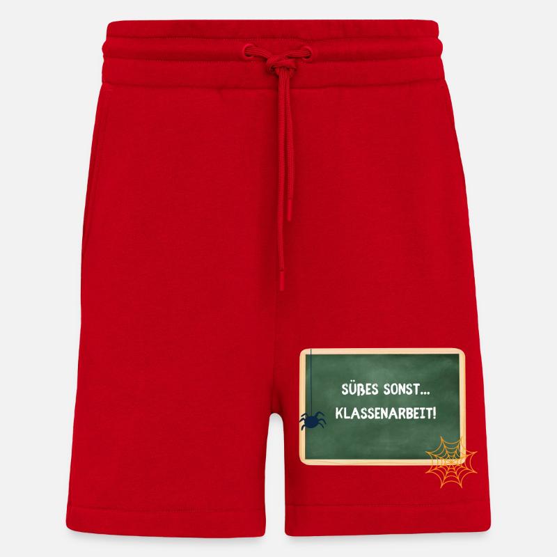 Sweets Otherwise Classwork - Halloween Teacher - Shorts - made by SPREAD - red