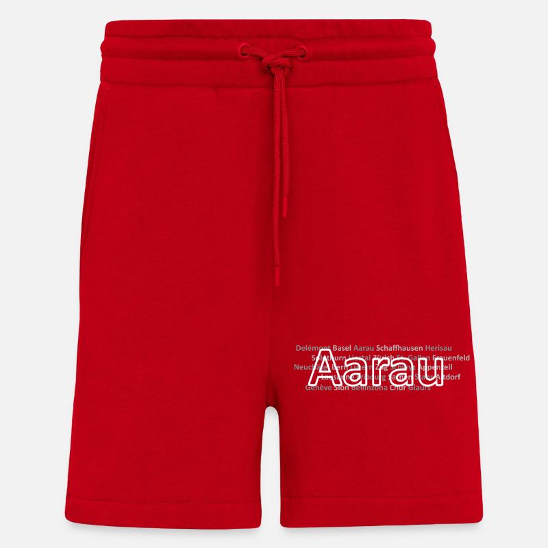 Schweizer Städte Aarau - Shorts - made by SPREAD - Rot