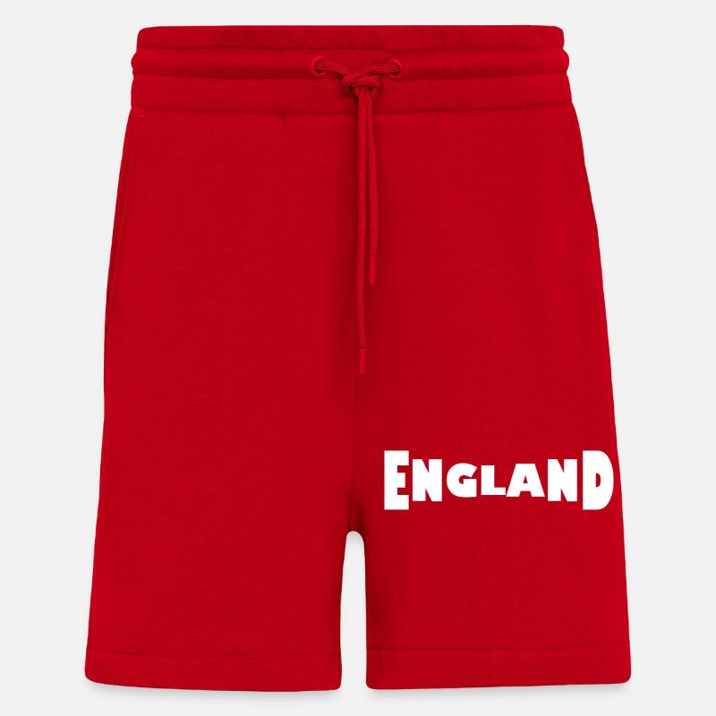 Angleterre - Short bio décontracté fabriqué en UE - rouge