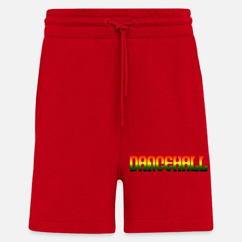 Dancehall - Short bio décontracté fabriqué en UE - rouge