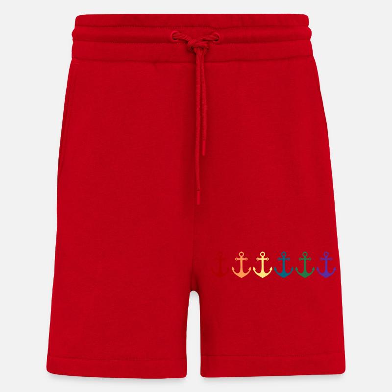 Regenbogen Anker - Shorts - made by SPREAD - Rot