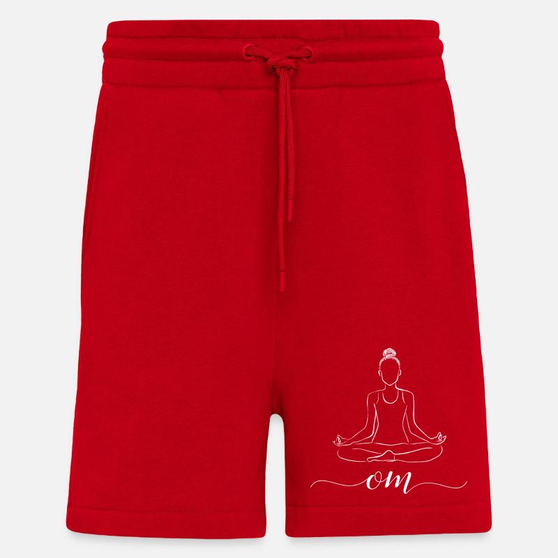 Om Meditation Silhouette - Shorts - made by SPREAD - red