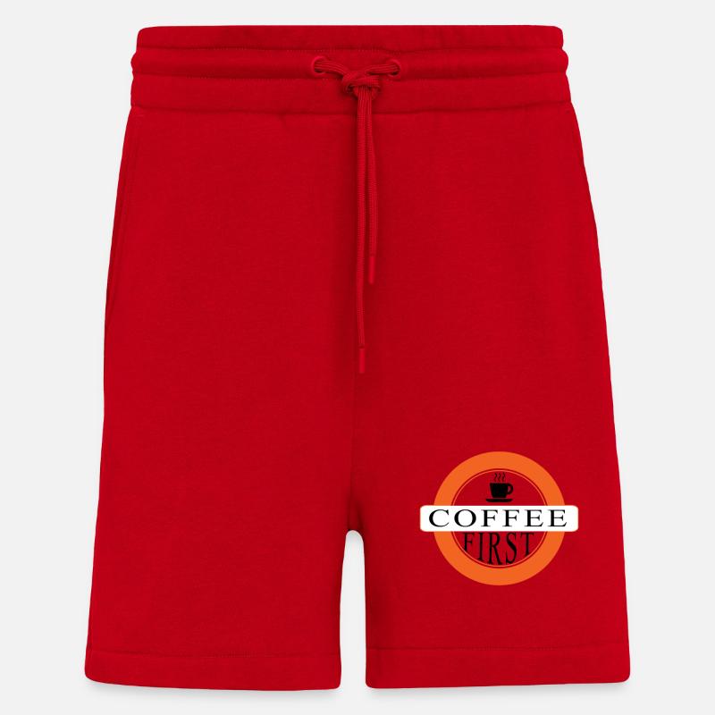 Coffee first - first coffee - Shorts - made by SPREAD - red