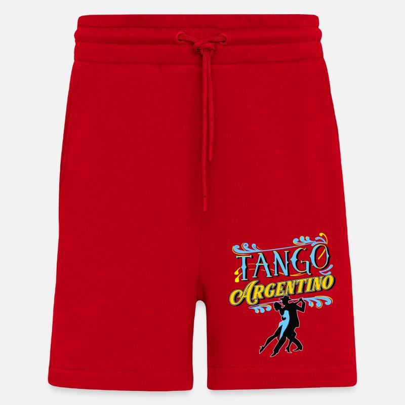Tango, danseurs de tango - Short bio décontracté fabriqué en UE - rouge