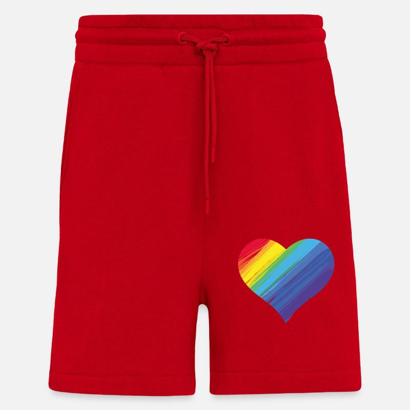 Regenbogenherz - Shorts - made by SPREAD - Rot