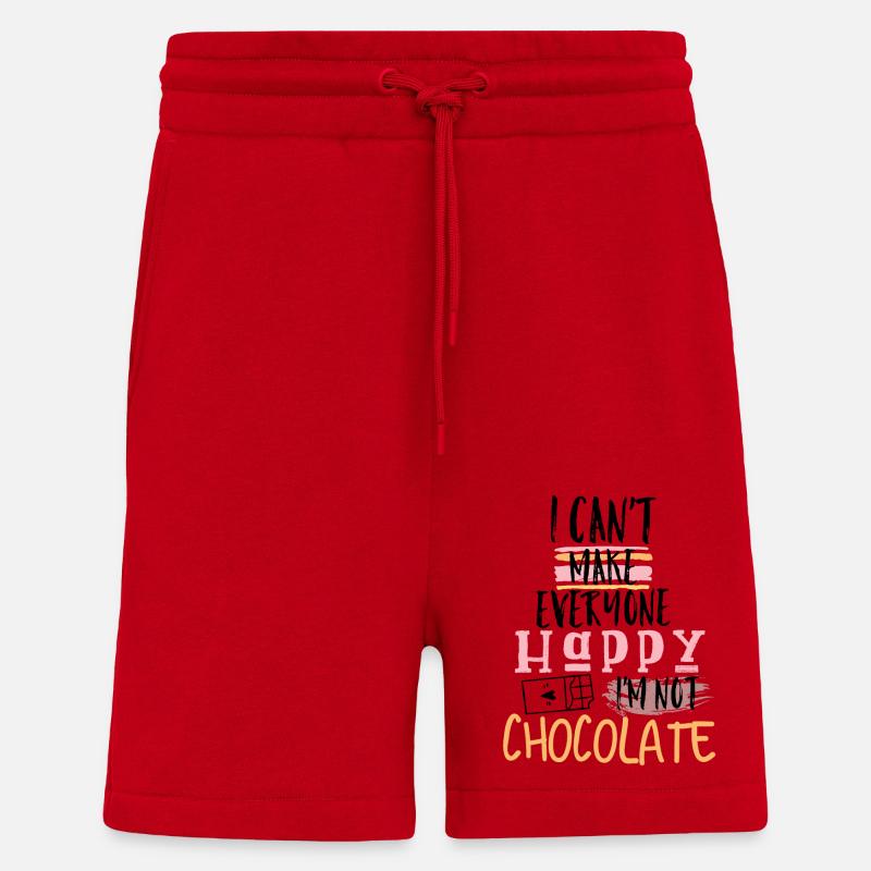 Schokolade Spruch - Shorts - made by SPREAD - Rot