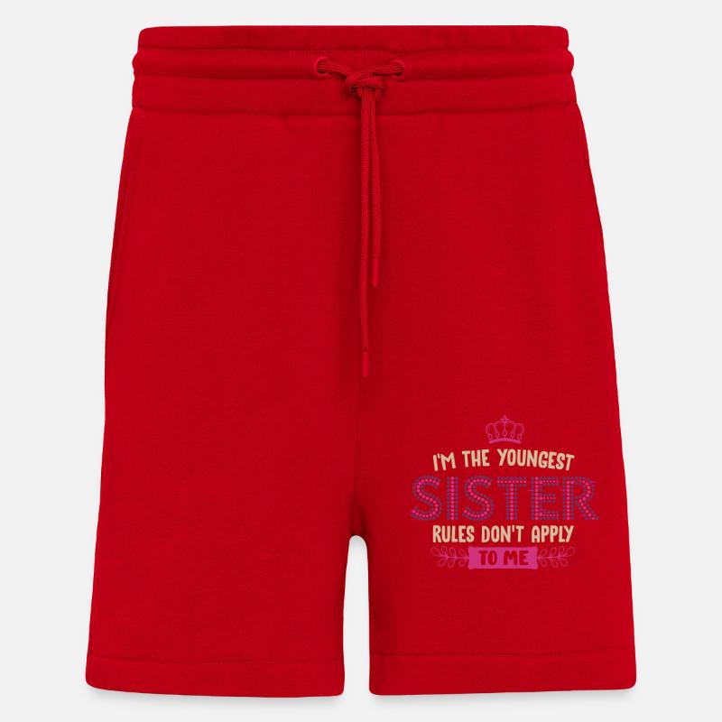 Siblings, siblings, sisters, eldest - Shorts - made by SPREAD - red