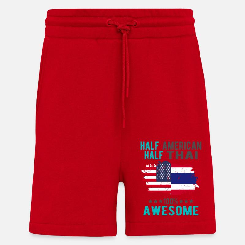 Half American Half Thai - Shorts - made by SPREAD - red