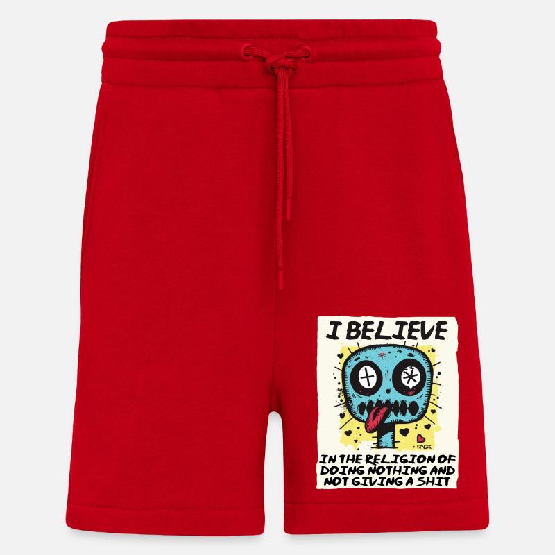 Religious believer doing nothing - Shorts - made by SPREAD - red