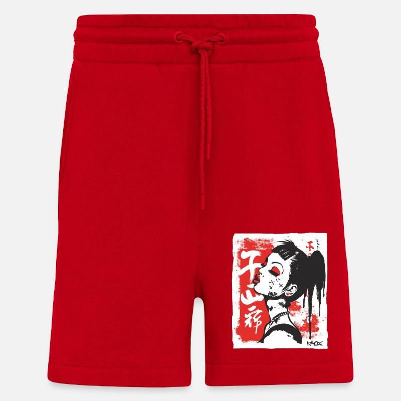 Cooles japanisches Mädchen - Shorts - made by SPREAD - Rot
