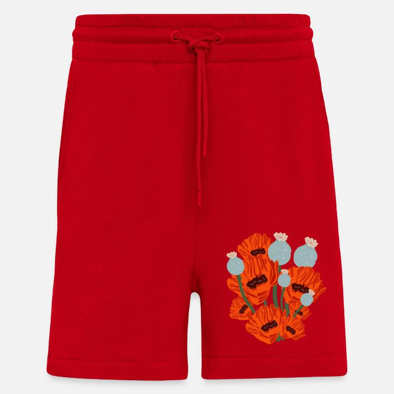 Lustiger roter Mohn - Shorts - made by SPREAD - Rot