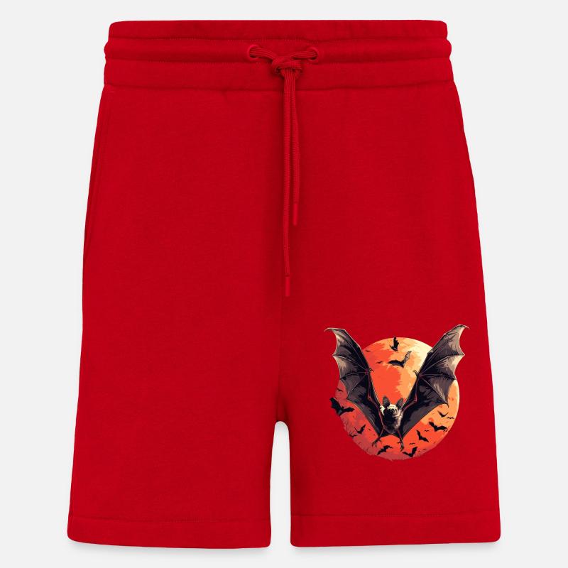 Bat Bats Bat - Shorts - made by SPREAD - red