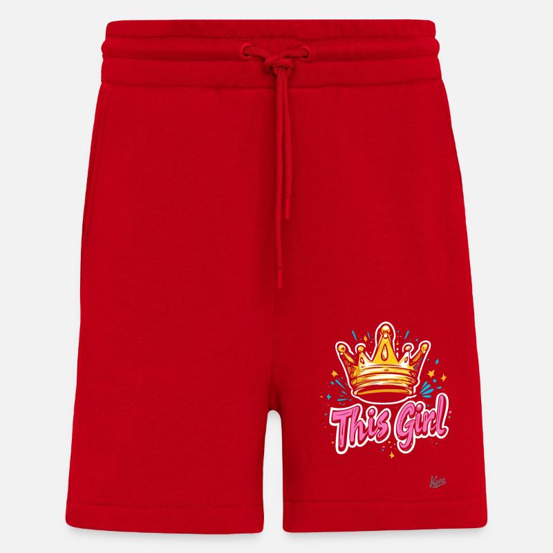 This queen with crown - Shorts - made by SPREAD - red