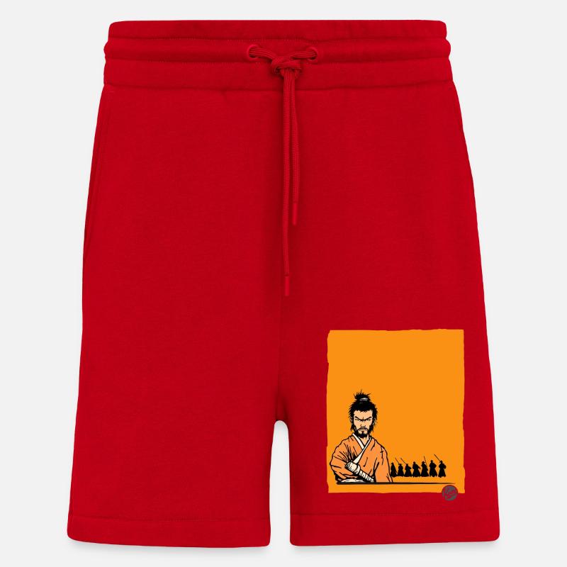The Deadly Samurai - Shorts - made by SPREAD - red