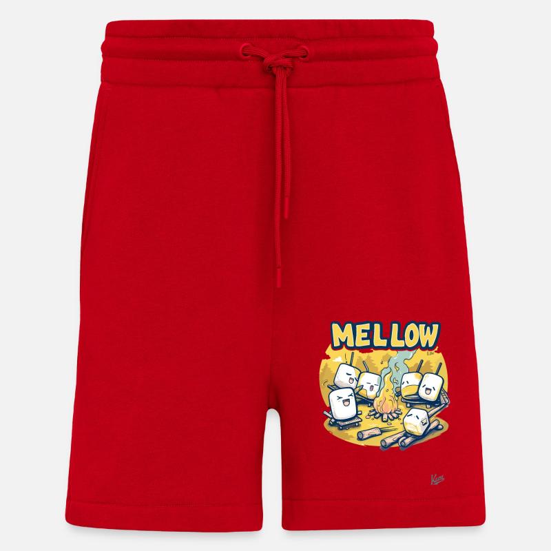 Relaxed Camping, Campfires & Marshmallows - Shorts - made by SPREAD - red